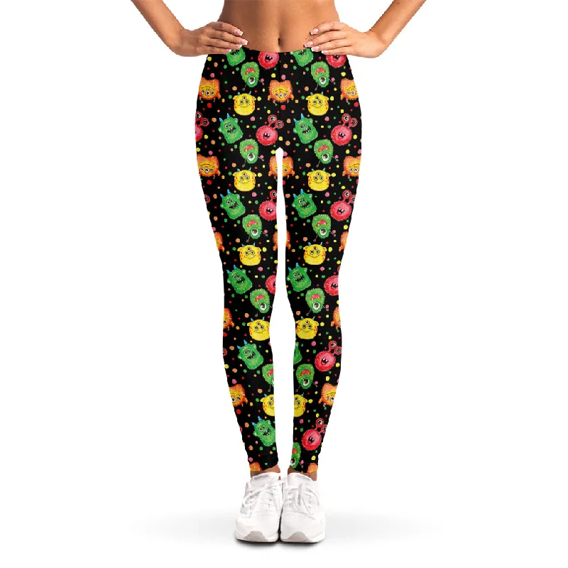 Little Monster Pattern Print Women's Leggings