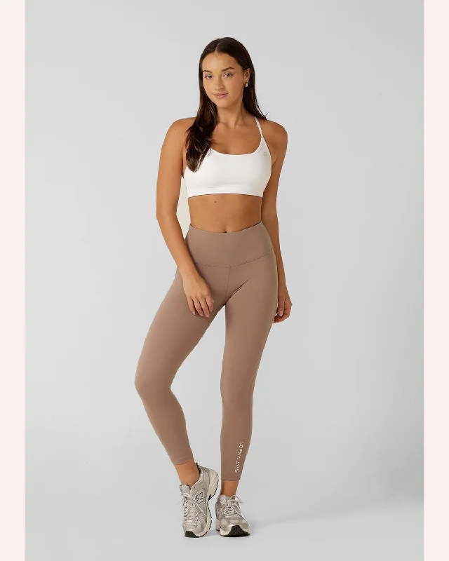 Lorna Jane Lotus No Chafe Ankle Biter Leggings - Cedar Trendy Color Block Leggings