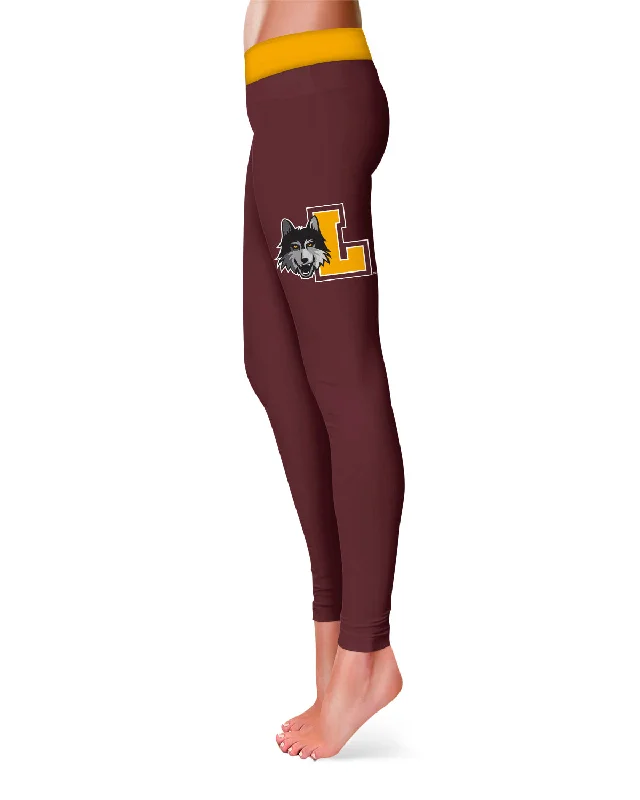 Loyola University Ramblers Gold Waist Maroon Leggings for Women by Vive La Fete Chic Floral Print Leggings Loyola University Ramblers Gold Waist Maroon Leggings for Women by Vive La Fete Chic Floral Print Leggings