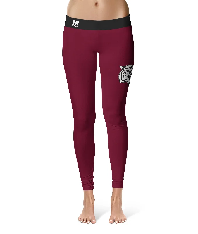 Morehouse College Maroon Tigers Logo on Thigh Maroon Yoga Leggings for Women by Vive La Fete Comfortable Bootcut Workout Leggings Morehouse College Maroon Tigers Logo on Thigh Maroon Yoga Leggings for Women by Vive La Fete Comfortable Bootcut Workout Leggings