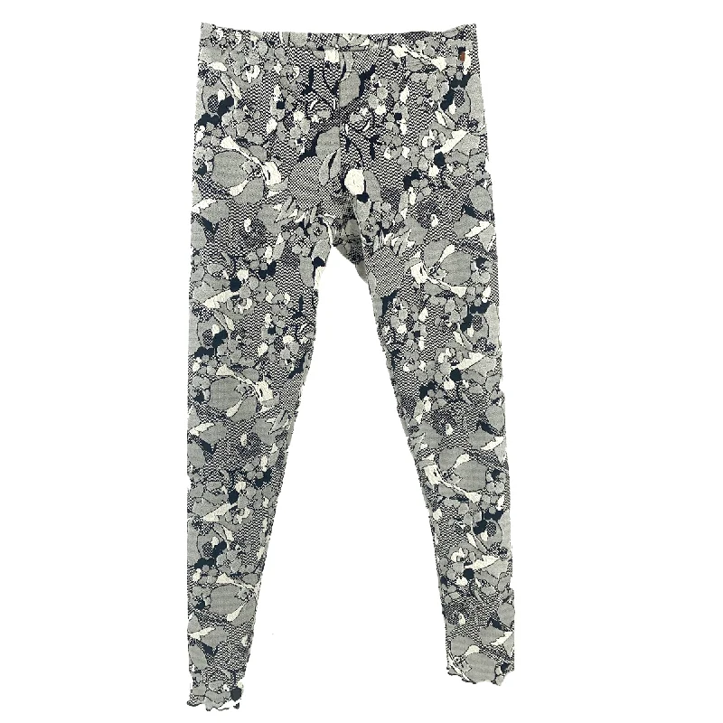Off White Kobo Jacquard Knit Leggings Casual Black Leggings