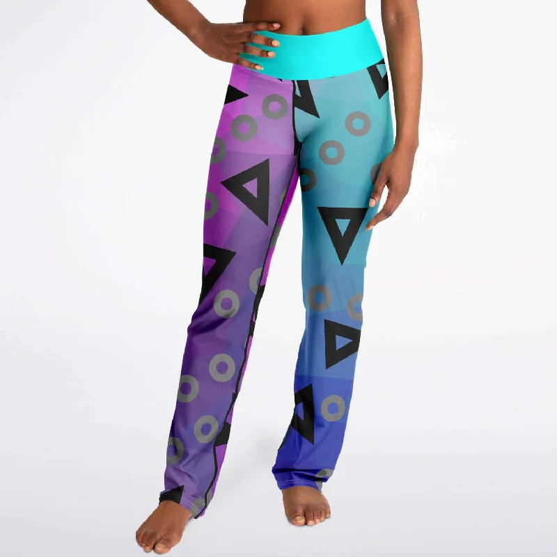 Playful Women's Flare Leggings Trendy Digital Print Leggings