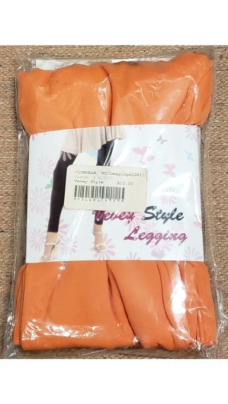 Remi -- Women's Nylon Fashion Leggings -- Orange Comfortable Workout Fitness Leggings Remi -- Women's Nylon Fashion Leggings -- Orange Comfortable Workout Fitness Leggings