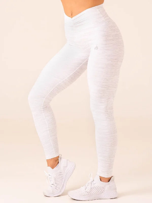 Tempo Leggings - Snow Grey Marl Trendy Tie-Dye Leggings