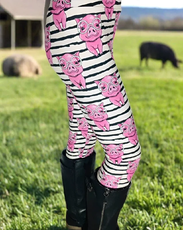 Womens Pig Leggings, Soft Yoga Pants, Sizes OS/TC, Yoga Waist, Pink/White/Black, Exclusive Leggings Stylish Sweatproof Leggings Womens Pig Leggings, Soft Yoga Pants, Sizes OS/TC, Yoga Waist, Pink/White/Black, Exclusive Leggings Stylish Sweatproof Leggings
