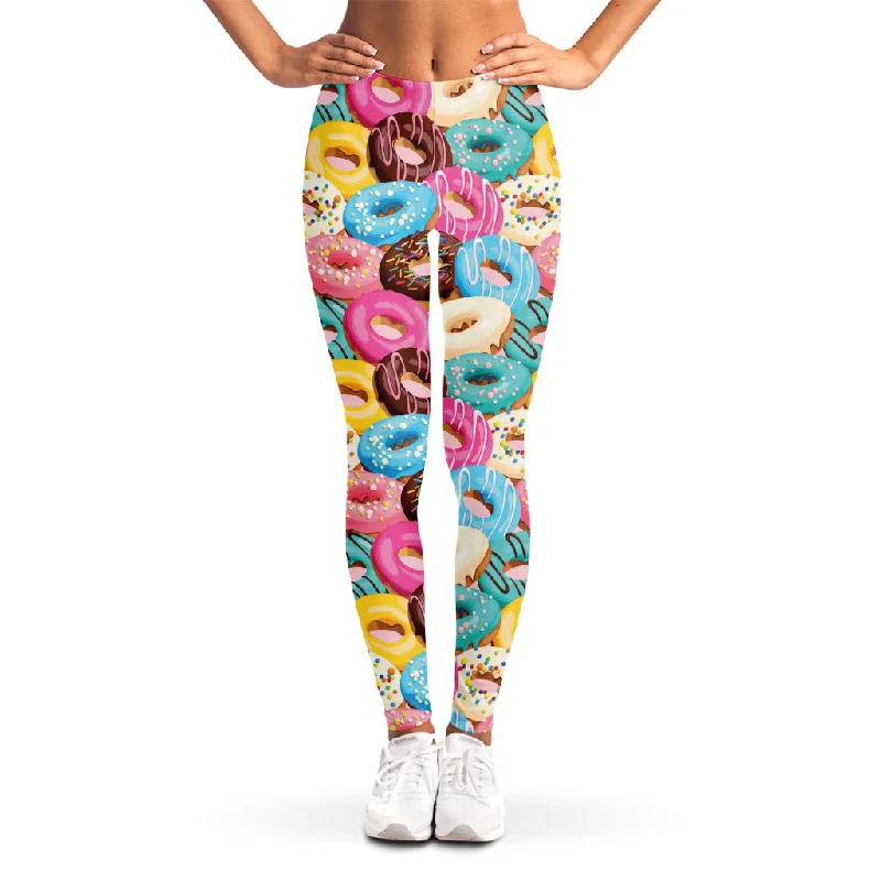 Yummy Donut Pattern Print Women's Leggings