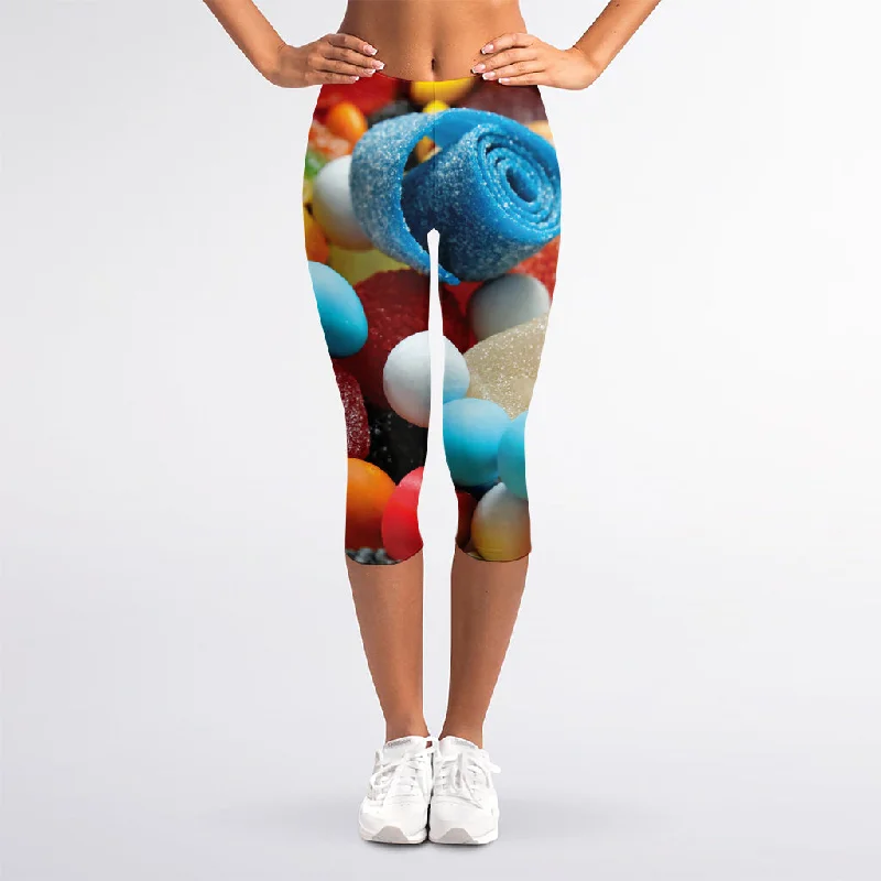 Yummy Gummy Print Women's Capri Leggings