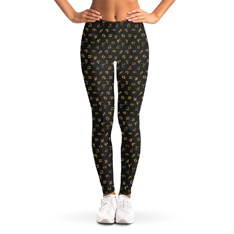 Zodiac Astrological Signs Pattern Print Women's Leggings