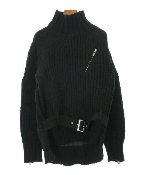 sacai Sweaters Mesh Fabric Canvas Fabric Denim Fabric