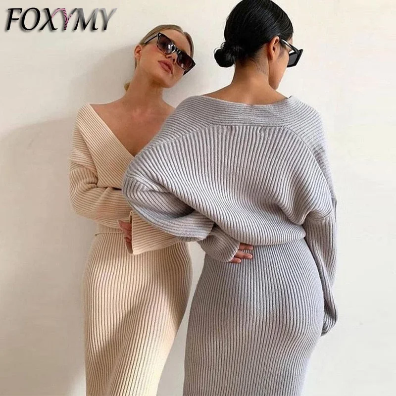 2023 Spring Solid Women 2 Piece Set Knited Sweater Top Midi Pencil Skirt Bodycon Sexy Streetwear Party Club Elegant Matching Chenille Blend Fleece Blend Nylon Blend 2023 Spring Solid Women 2 Piece Set Knited Sweater Top Midi Pencil Skirt Bodycon Sexy Streetwear Party Club Elegant Matching Chenille Blend Fleece Blend Nylon Blend