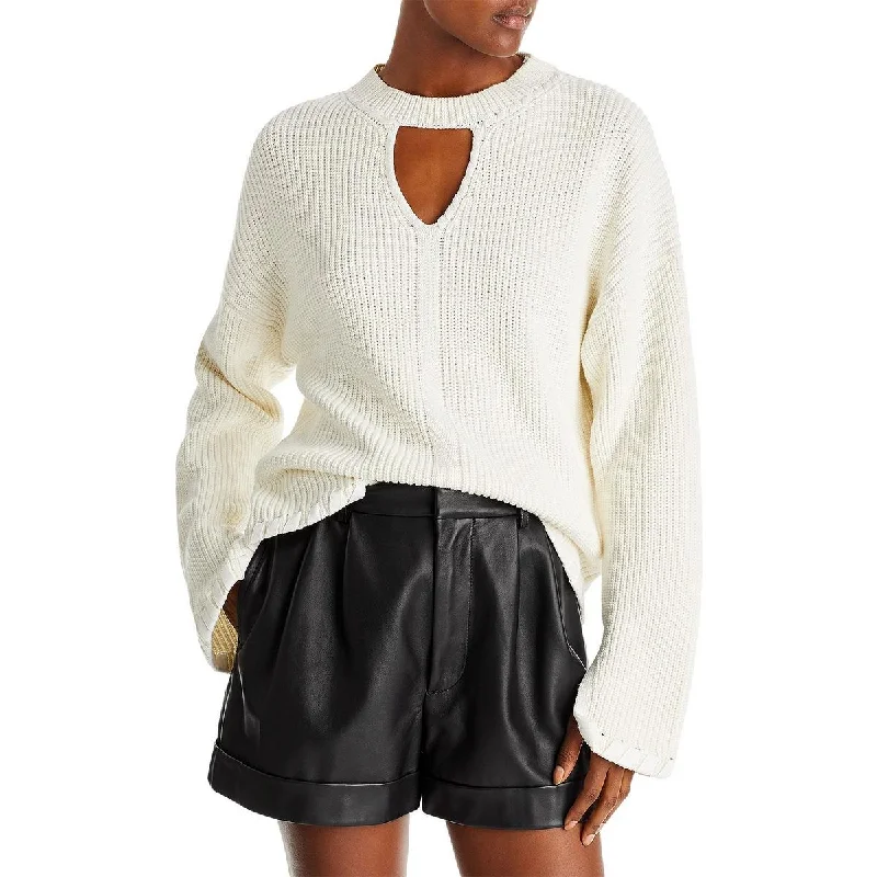 3.1 Phillip Lim Womens Oversized Cut Out Pullover Sweater