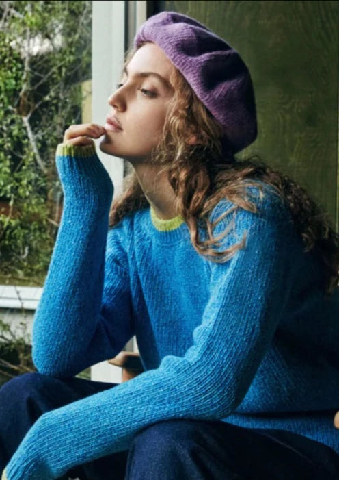 IrelandsEye Slaney Crew Neck Sweater | Blue Long Sweater Short Sweater Cropped Sweater IrelandsEye Slaney Crew Neck Sweater | Blue Long Sweater Short Sweater Cropped Sweater