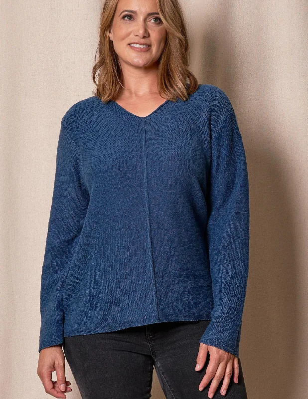 Carly All Cotton Sweater Elasticated Padded Insulated