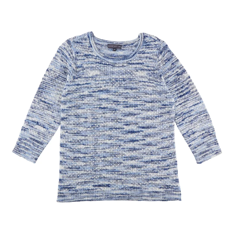 Classic Editions Women's 3/4 Sleeve Sweater Satin Fabric Silk Fabric Chiffon Fabric