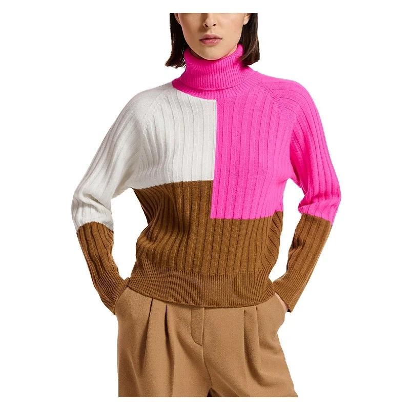 Essentiel Antwerp Womens Wool Shirt Turtleneck Sweater Cashmere Blend Cotton Blend Poly Blend