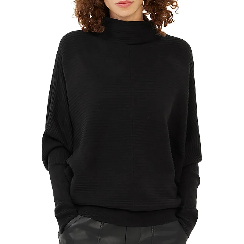 French Connection Womens Ribbed Winter Poncho Sweater Thin Thick Dense