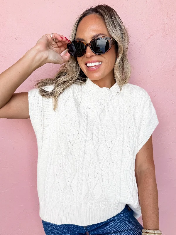 Embrace The Joy Cable Knit Sweater