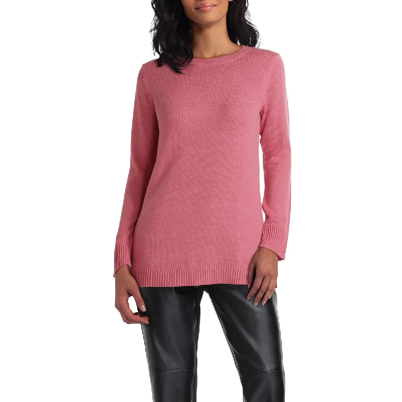 Isaac Mizrahi Womens Knit Long Sleeve Crewneck Sweater Bright Pastel Dark