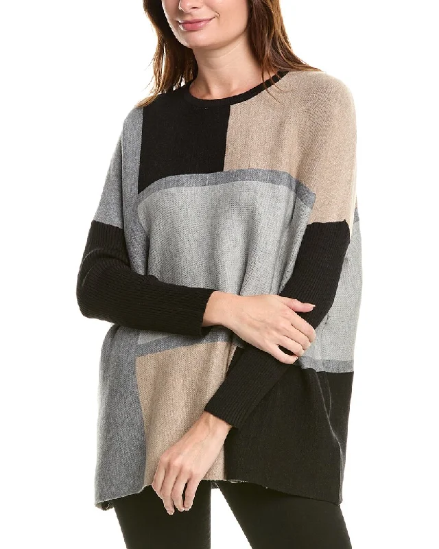 Joseph A. Poncho Sweater Layered Multi-layer Single Layer
