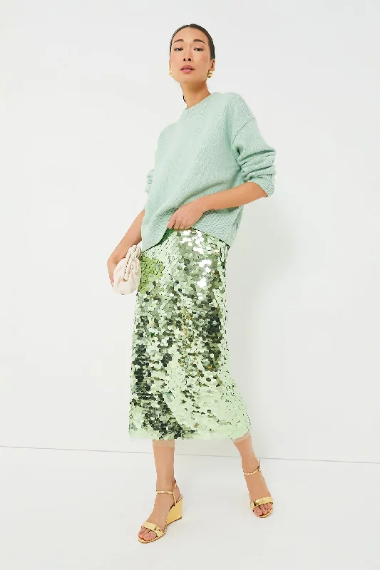 Mint Chip Aiden Sweater Embroidered Appliqued Beaded