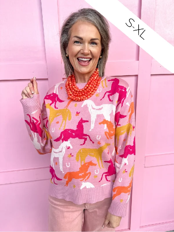 Wild And Free Sweater - Pink