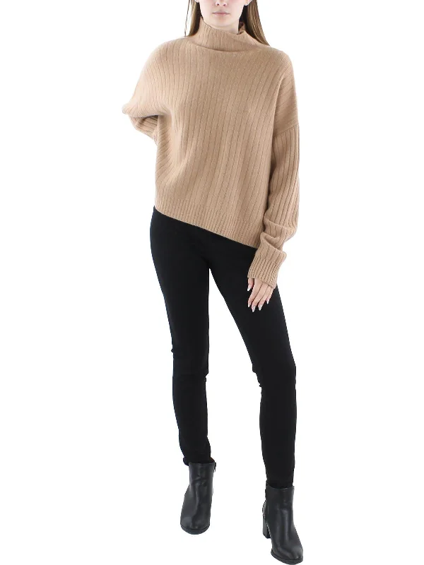Womens Ribbed Long Sleeve Mock Turtleneck Sweater Chenille Fabric Brocade Fabric Lace Fabric