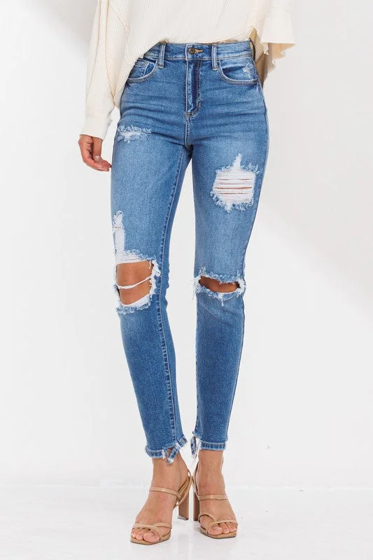 90s Skinny Jeans Classic Button Fly Jeans
