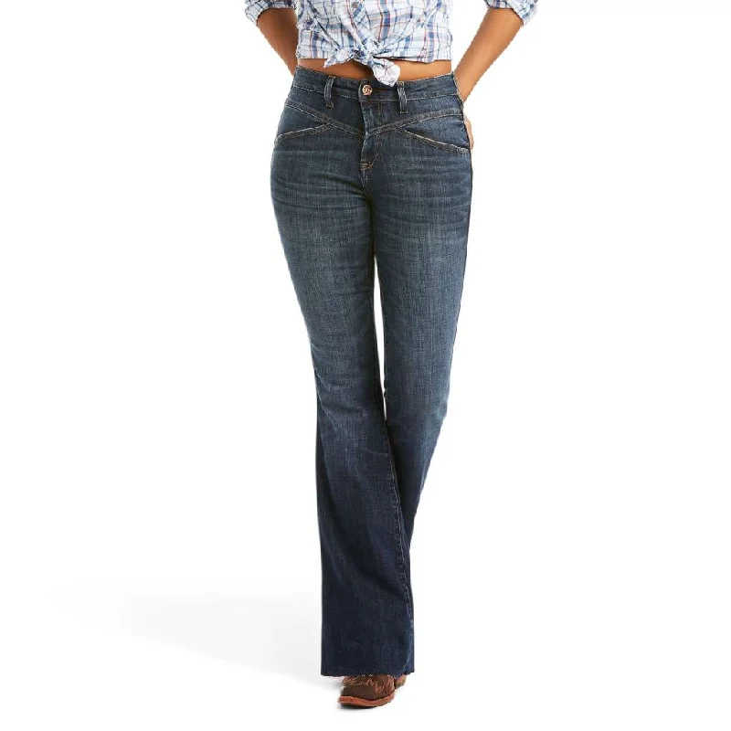 Ariat Ladies Real Flare Brynlee Missouri Jeans Chic Rolled Cuff Denim Jeans