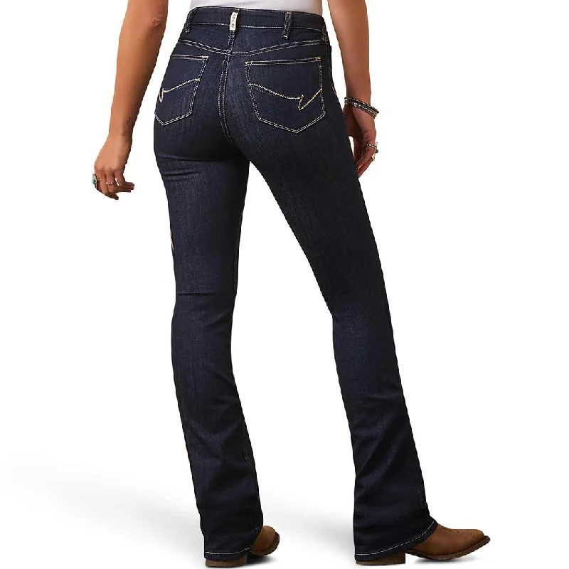 Ariat Women's R.E.A.L. High Rise Selma Bootcut Jeans Trendy Paperbag Waist Jeans