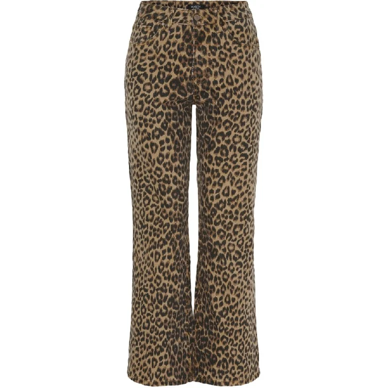 Betsy High Waisted Jeans Leopard