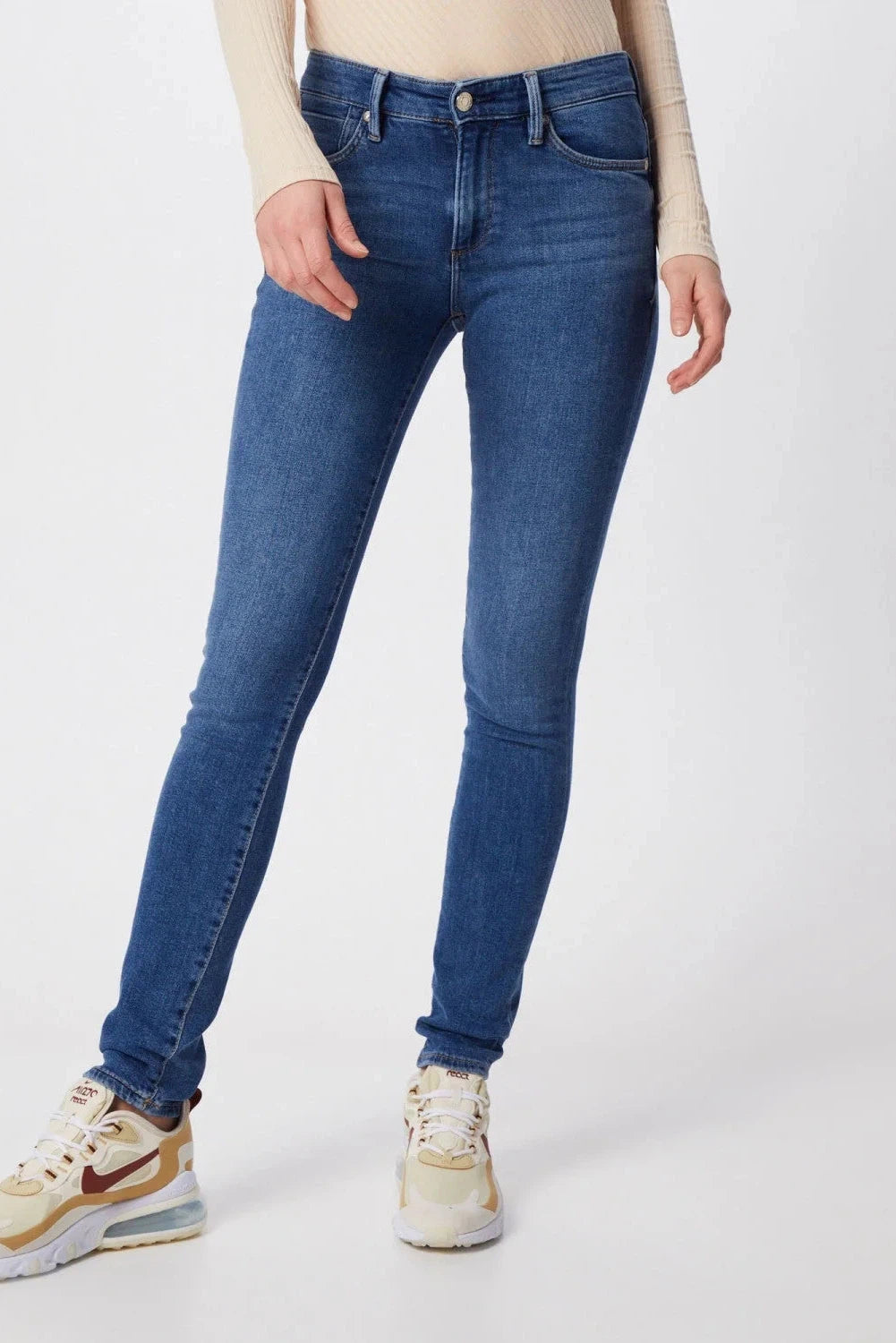 Denim Skinny Jeans Chic Rolled Cuff Denim Jeans