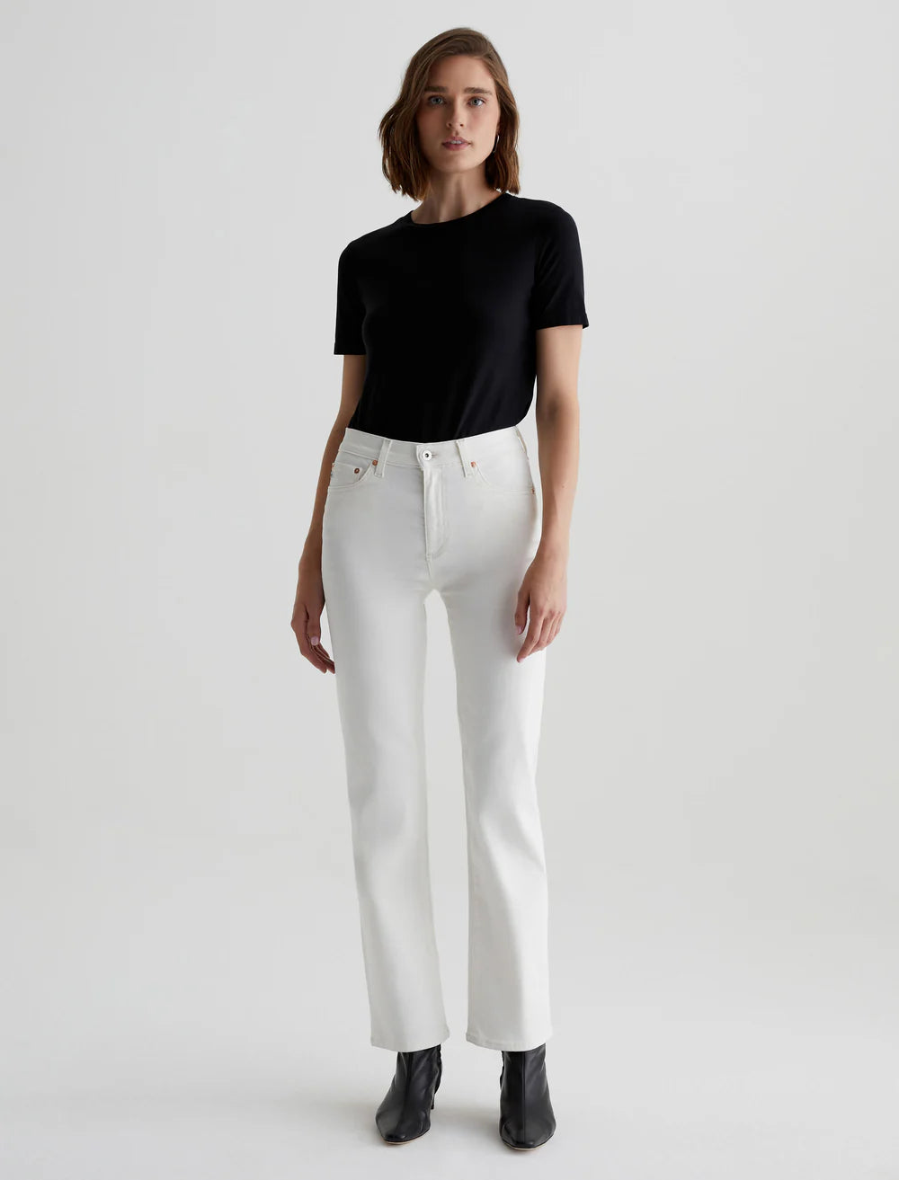 Brinley Mid-Rise Straight Jeans Trendy Layered Pocket Jeans