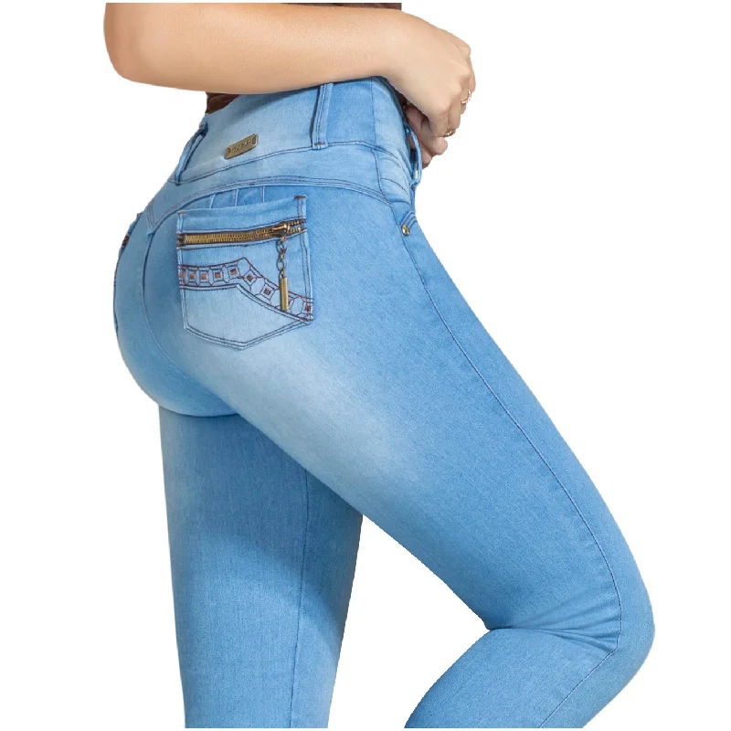 DRAXY 1317 Colombian Skinny Wide Waistband Denim Butt lifter Jeans