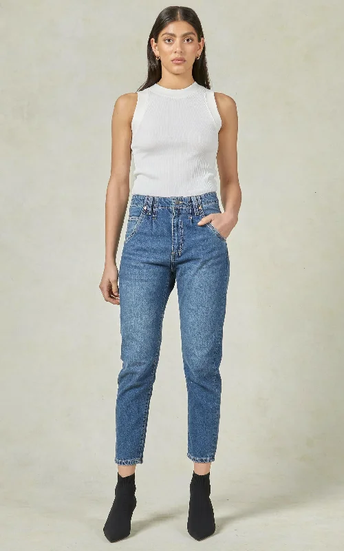 Drifter Blur Blue Jeans Comfortable Ankle Jeans