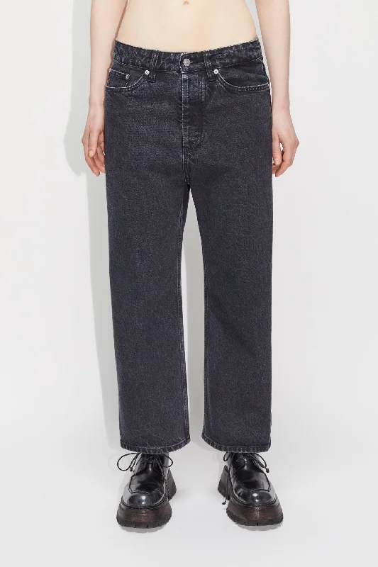 Wide-leg Cropped Jeans Trendy Acid Wash Skinny Jeans
