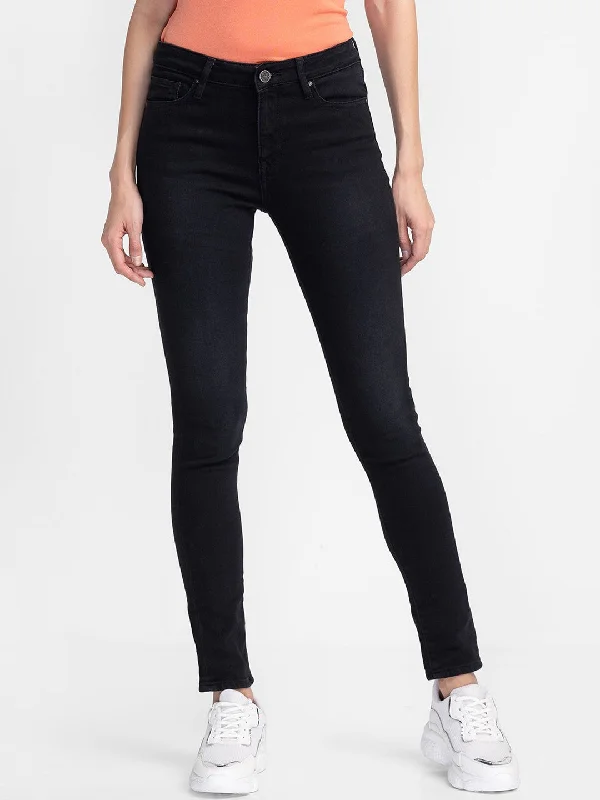 Spykar Women Black Skinny Fit Jeans