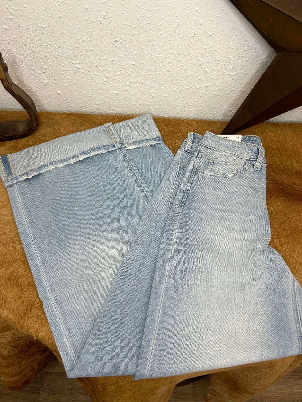 Flying Monkey Jade Baggy Wide Leg Jeans Classic Slim Fit Jeans