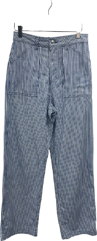 H&M Blue Straight High Jeans UK 8 Stylish Slim Fit Denim