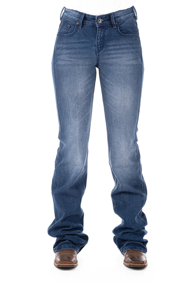 Hitchley and Harrow High Rise Clinton Navy Stitch Jeans Comfortable Boyfriend Jeans