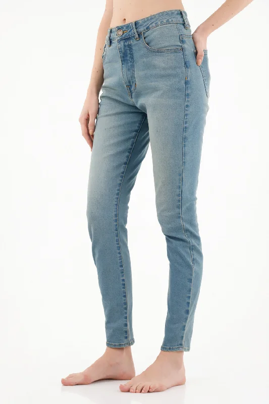 Women's High-Waisted Five-Pocket Jegging Jeans Cozy Wide-Legged Jeans