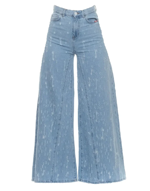 Jeans woman AMD002D3802021 TURN APART Amish Chic Faded Blue Jeans