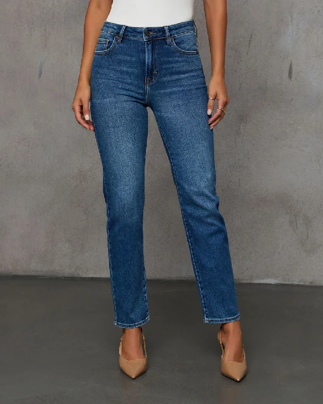 Jemma High Rise Straight Leg Jeans