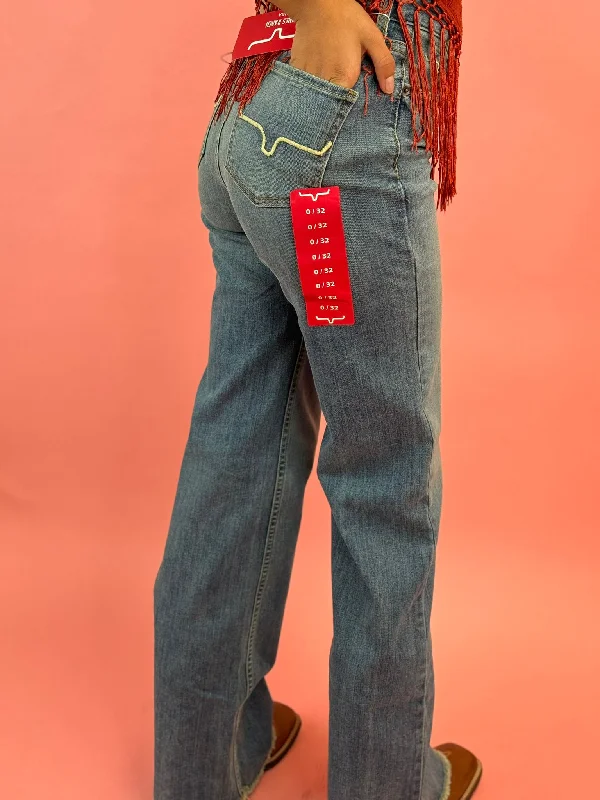 KYMES OLIVIA BOYFRIEND STRAIGHT JEANS Chic Vintage-Inspired Denim Jeans