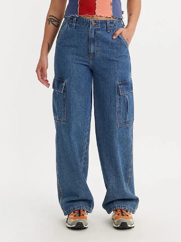 ’94 Baggy Cargo I’m Never Wrong Stone Jeans Chic Dark-Wash Skinny Jeans