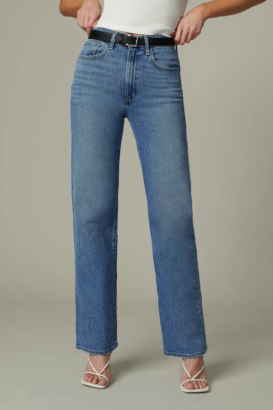 Joes Jeans Margot High Rise Straight in Good Eye Fashionable Frayed Hem Denim