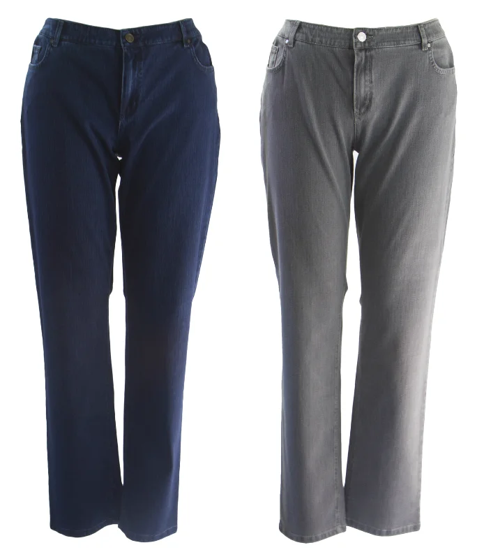 MARINA RINALDI Women's Ilona Wonder Fit Jeans $395 NWT Chic Ripped Jeans