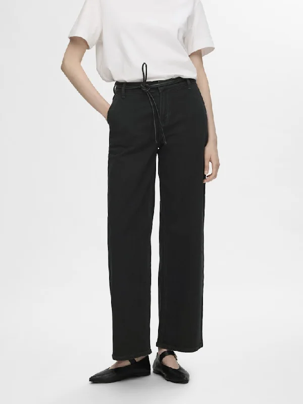 Mellie Wide Leg Jeans Black Elegant Bootcut Fit Jeans