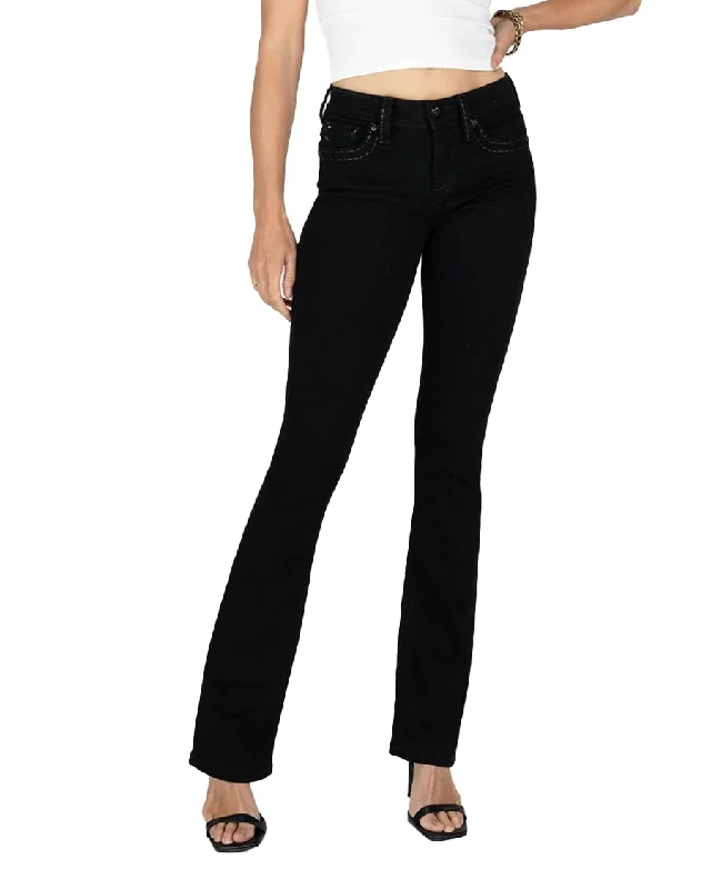 Women's Classic Bootcut Jeans Stylish Slim Fit Denim