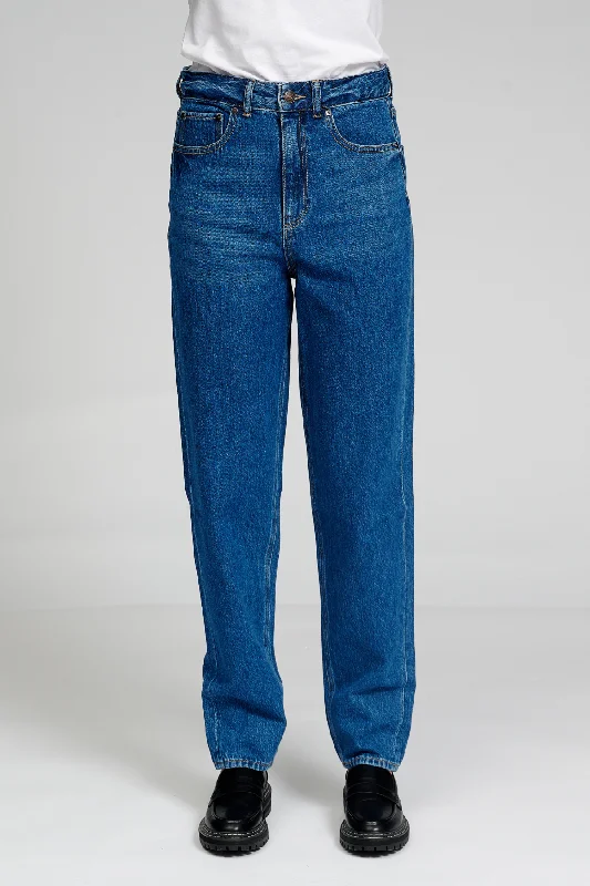 De Originale Performance Mom Jeans - Medium Blue Denim