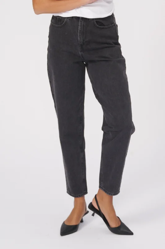 De Originale Performance Mom Jeans - Washed Black Denim Casual Light Wash Jeans